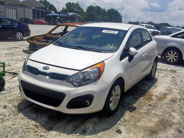 KNADN5A33D6214845 - 2013 KIA RIO EX WHITE photo 2