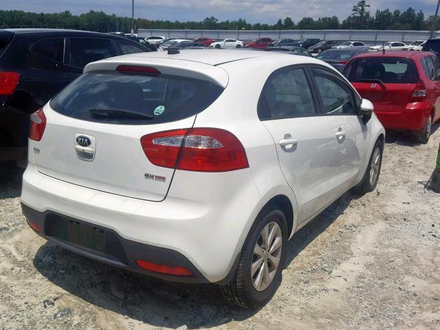 KNADN5A33D6214845 - 2013 KIA RIO EX WHITE photo 4