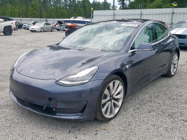 5YJ3E1EB6JF184412 - 2018 TESLA MODEL 3 BLACK photo 2