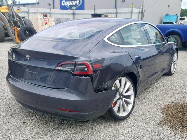 5YJ3E1EB6JF184412 - 2018 TESLA MODEL 3 BLACK photo 4