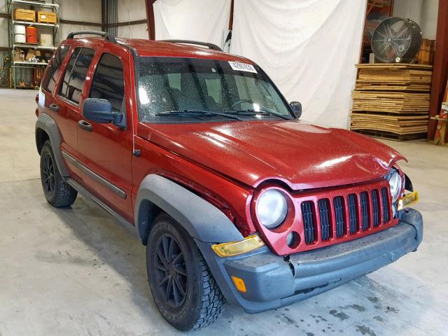 1J4GL48K27W515683 - 2007 JEEP LIBERTY SP RED photo 1