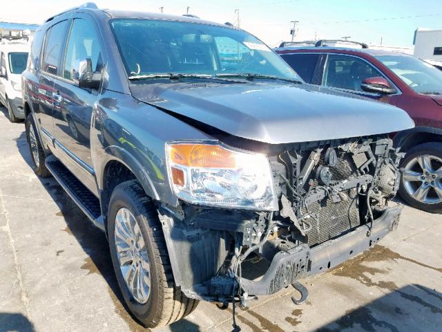 5N1AA0NE6FN621076 - 2015 NISSAN ARMADA PLA GRAY photo 1