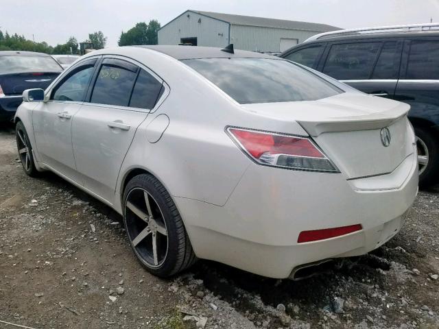 19UUA9F53AA800116 - 2010 ACURA TL WHITE photo 3