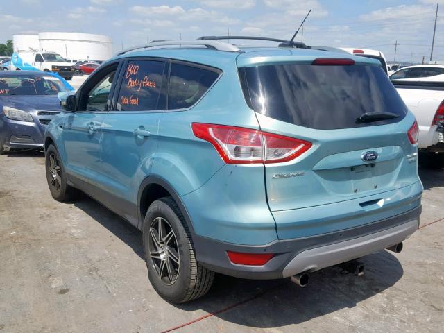 1FMCU0J96DUA78128 - 2013 FORD ESCAPE TIT TURQUOISE photo 3