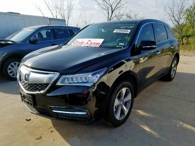 5FRYD3H22GB007539 - 2016 ACURA MDX BLACK photo 2