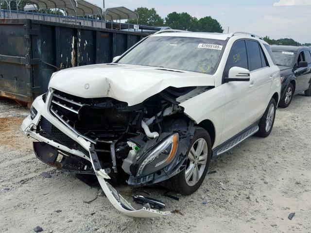 4JGDA5JB6DA160648 - 2013 MERCEDES-BENZ ML 350 WHITE photo 2