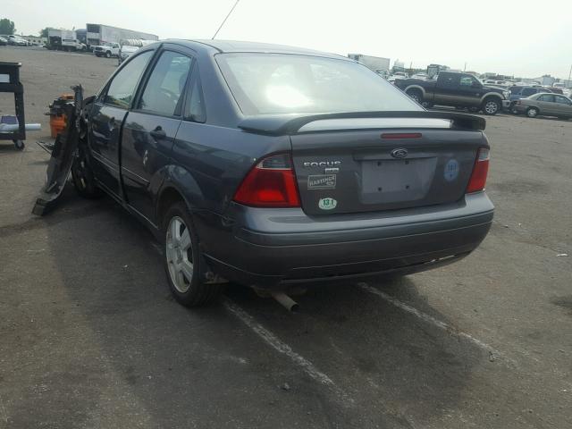 1FAFP34N87W159973 - 2007 FORD FOCUS ZX4 GRAY photo 3