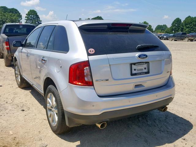 2FMDK3JC9BBB34931 - 2011 FORD EDGE SEL SILVER photo 3