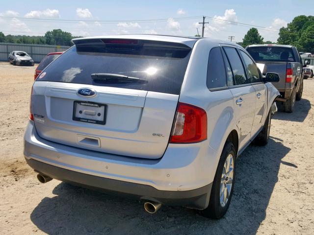 2FMDK3JC9BBB34931 - 2011 FORD EDGE SEL SILVER photo 4