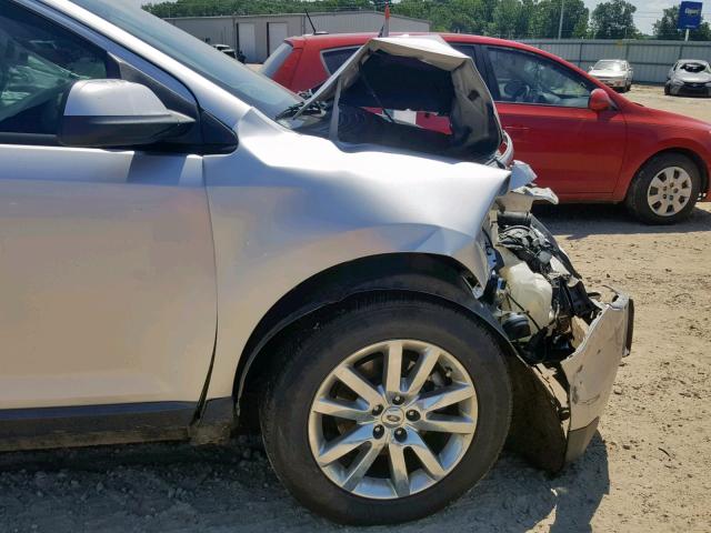 2FMDK3JC9BBB34931 - 2011 FORD EDGE SEL SILVER photo 9