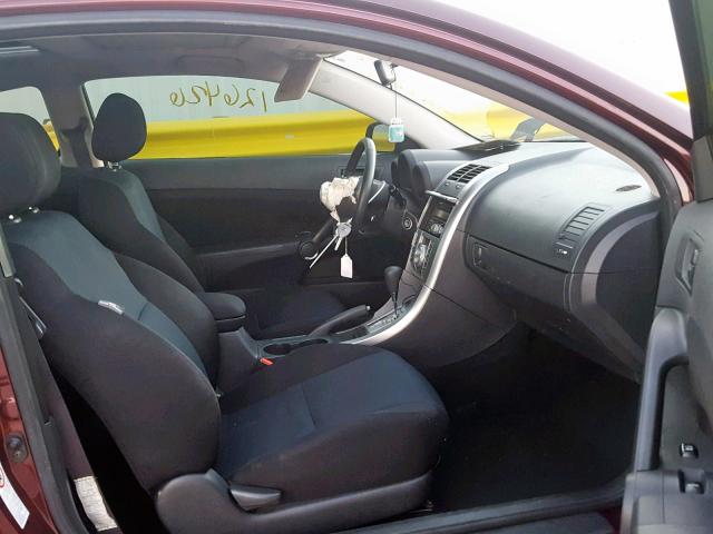 JTKDE167X70166669 - 2007 TOYOTA SCION TC მუქწითელი ფოტო 5