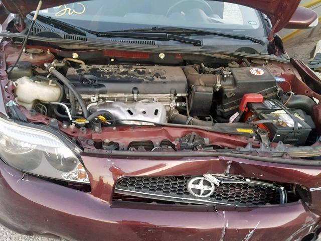 JTKDE167X70166669 - 2007 TOYOTA SCION TC მუქწითელი ფოტო 7