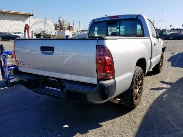 5TFNX4CN8CX013266 - 2012 TOYOTA TACOMA SILVER photo 4