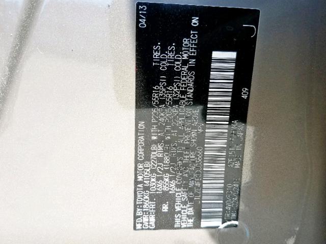 JTLZE4FE0DJ038660 - 2013 TOYOTA SCION XB 棕色 照片 10