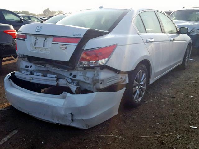 1HGCP3F83CA017530 - 2012 HONDA ACCORD EXL WHITE photo 4