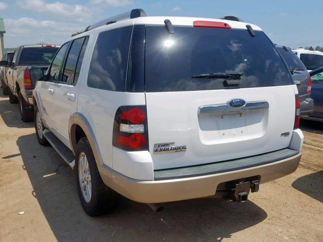 1FMEU74E97UB35596 - 2007 FORD EXPLORER E WHITE photo 3