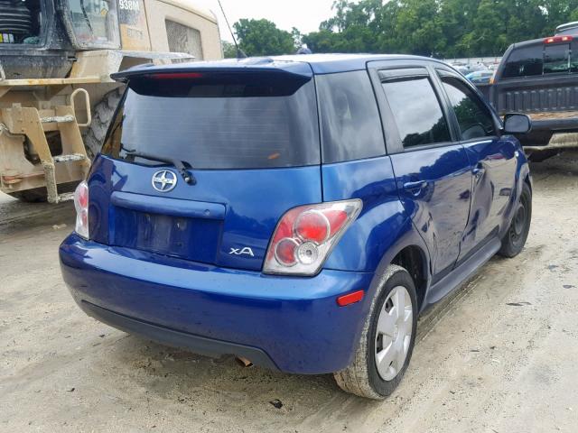 JTKKT604850122532 - 2005 TOYOTA SCION XA BLUE photo 4