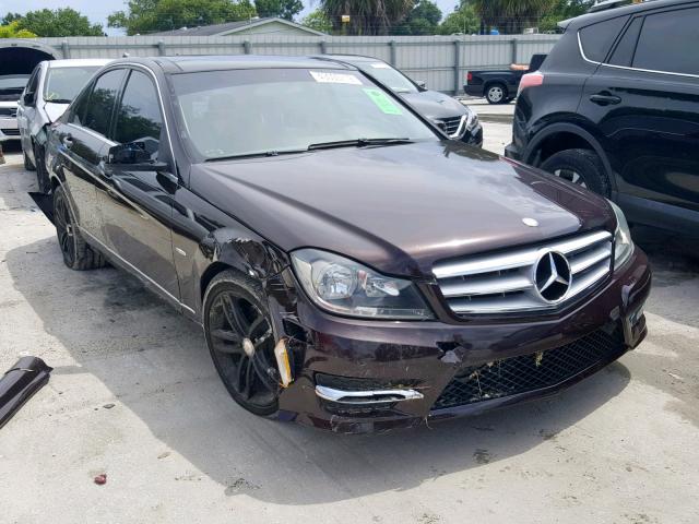 WDDGF4HB1CA607393 - 2012 MERCEDES-BENZ C 250 BROWN photo 1