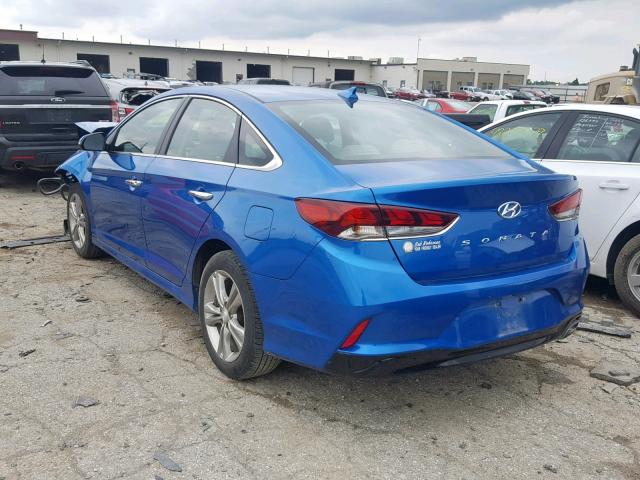 5NPE34AF8JH666616 - 2018 HYUNDAI SONATA SPO BLUE photo 3