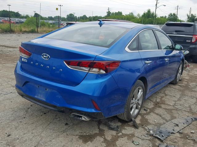 5NPE34AF8JH666616 - 2018 HYUNDAI SONATA SPO BLUE photo 4