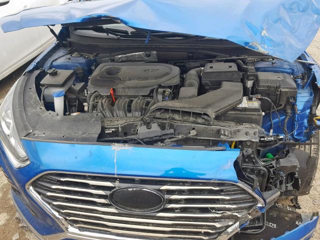 5NPE34AF8JH666616 - 2018 HYUNDAI SONATA SPO BLUE photo 7