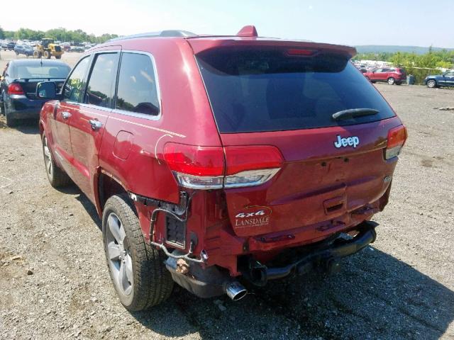 1C4RJFCG2EC266058 - 2014 JEEP GRAND CHER RED photo 3