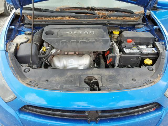 1C3CDFBB5FD344383 - 2015 DODGE DART SXT BLUE photo 7