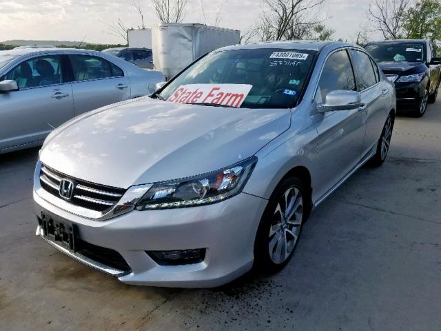 1HGCR3F81EA021220 - 2014 HONDA ACCORD EXL SILVER photo 2