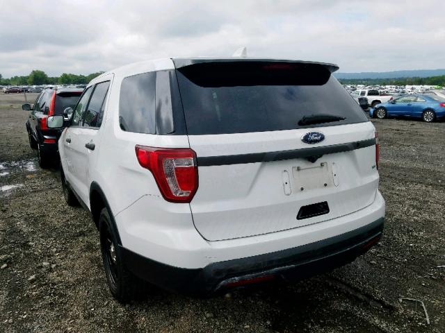 1FM5K8AR6HGC25825 - 2017 FORD EXPLORER P WHITE photo 3