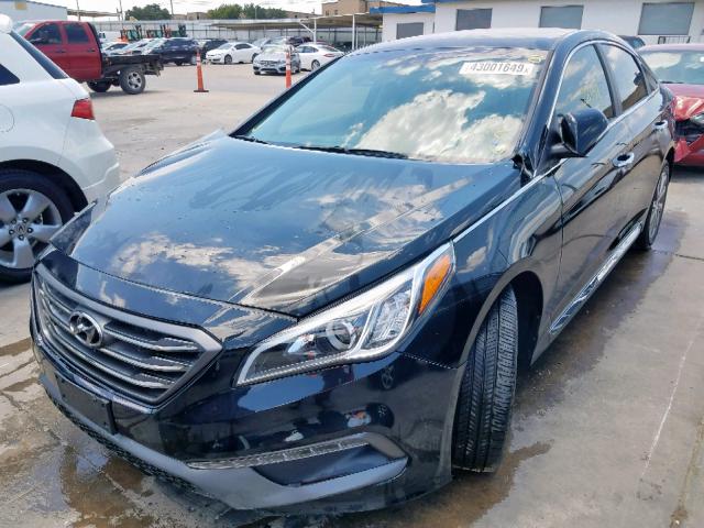 5NPE34AF8GH331333 - 2016 HYUNDAI SONATA SPO BLACK photo 2