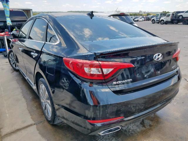 5NPE34AF8GH331333 - 2016 HYUNDAI SONATA SPO BLACK photo 3