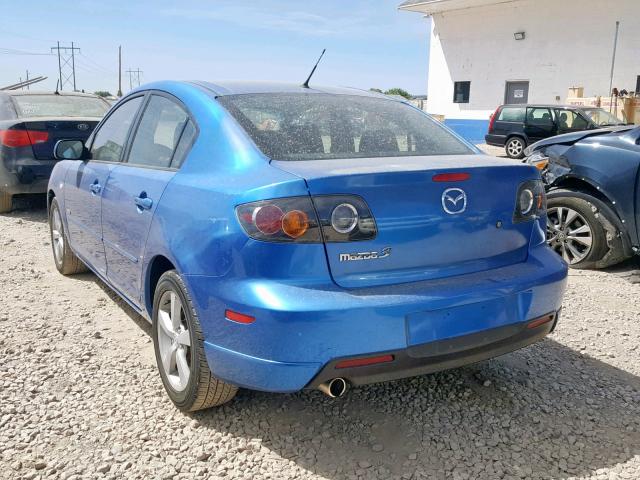 JM1BK323561489400 - 2006 MAZDA 3 S BLUE photo 3