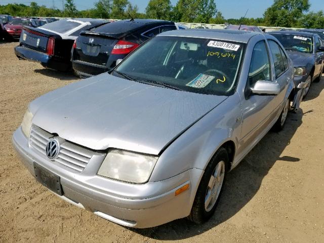 3VWSP29M01M040144 - 2001 VOLKSWAGEN JETTA GLS SILVER photo 2