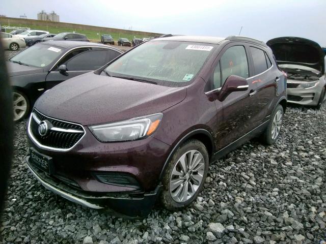 KL4CJASB6HB132513 - 2017 BUICK ENCORE PRE BURGUNDY photo 2