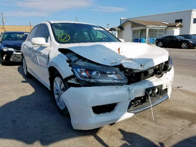 1HGCR3F87EA009881 - 2014 HONDA ACCORD EXL WHITE photo 1