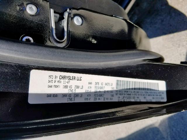 1J8FF47W28D611669 - 2008 JEEP COMPASS SP შავი ფოტო 10