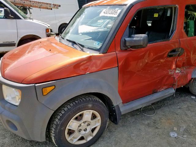 5J6YH183X5L015363 - 2005 HONDA ELEMENT LX ORANGE photo 9