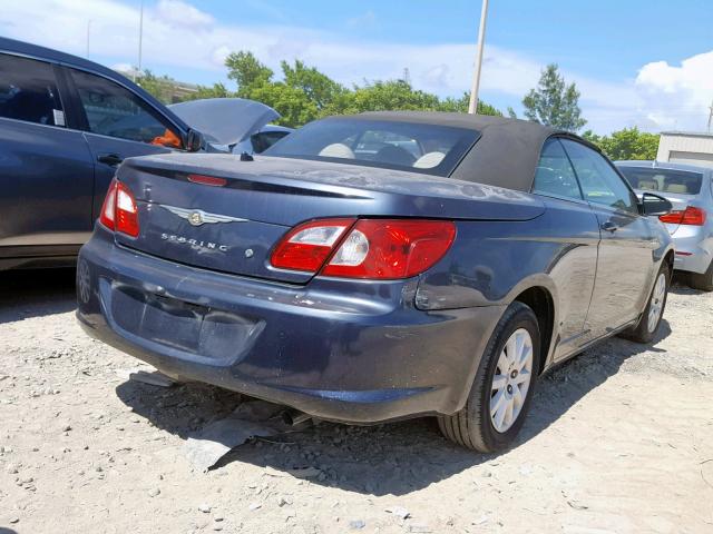 1C3LC45K08N627452 - 2008 CHRYSLER SEBRING BLUE photo 4