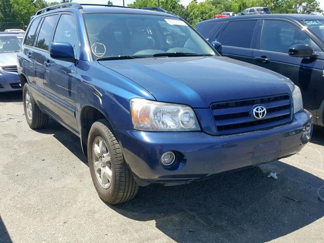 JTEEP21A670195130 - 2007 TOYOTA HIGHLANDER BLUE photo 1