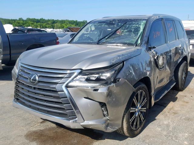 JTJHY7AX8K4289444 - 2019 LEXUS LX 570 GRAY photo 2