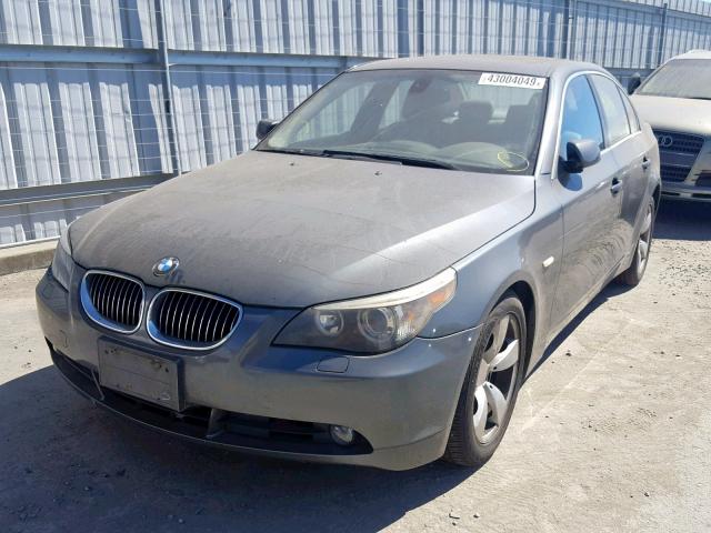 WBANE53507CW65997 - 2007 BMW 525 I GRAY photo 2