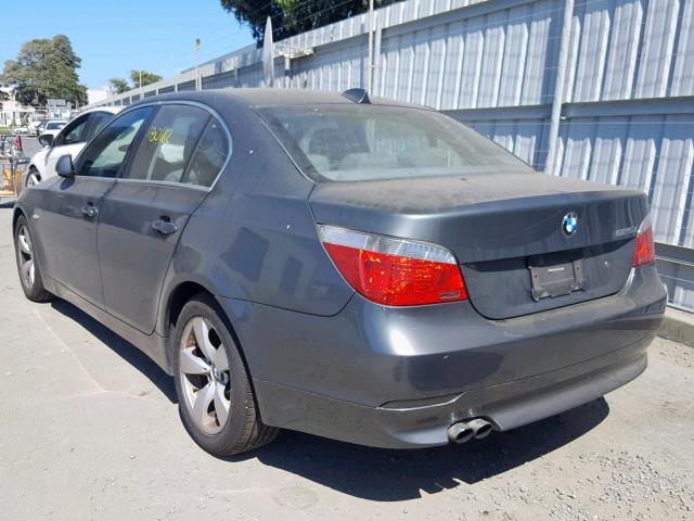 WBANE53507CW65997 - 2007 BMW 525 I GRAY photo 3