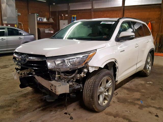 5TDDCRFH6FS009754 - 2015 TOYOTA HIGHLANDER WHITE photo 2