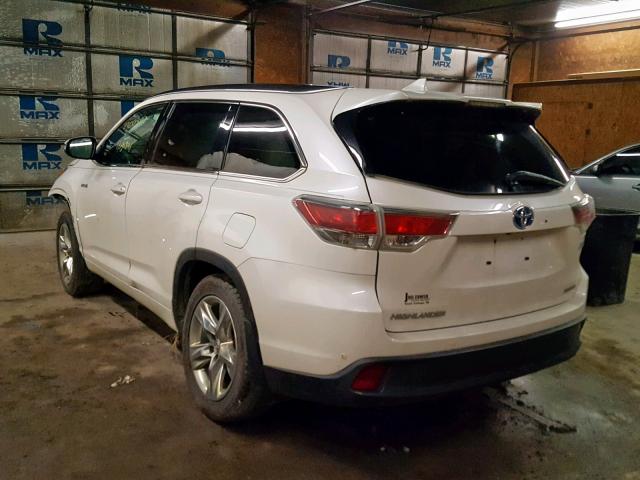 5TDDCRFH6FS009754 - 2015 TOYOTA HIGHLANDER WHITE photo 3