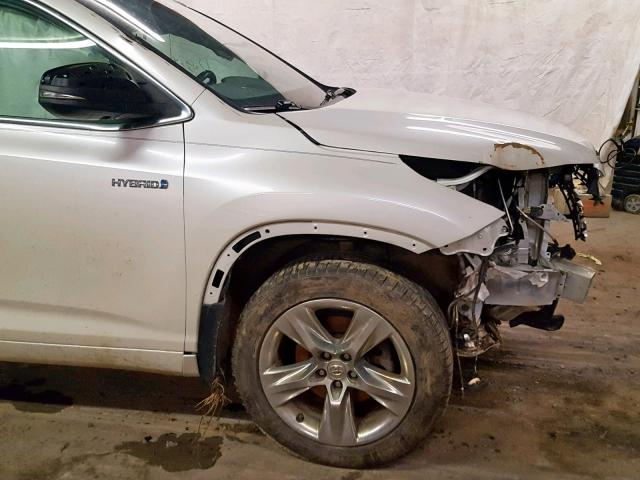 5TDDCRFH6FS009754 - 2015 TOYOTA HIGHLANDER WHITE photo 9