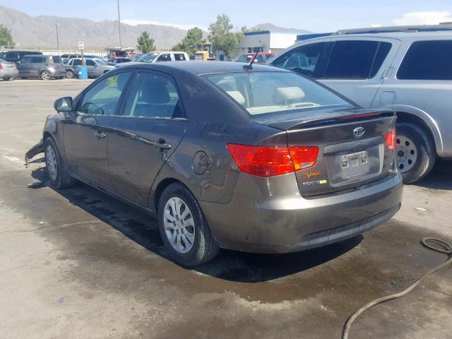 KNAFU4A20C5556576 - 2012 KIA FORTE EX BROWN photo 3