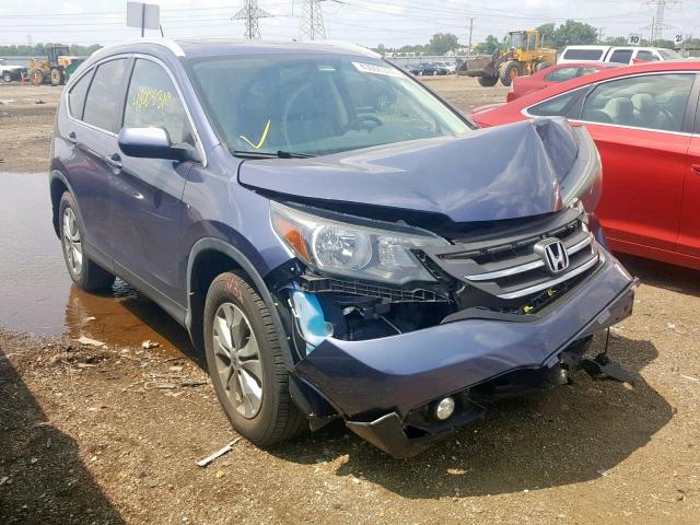 2HKRM4H74DH619598 - 2013 HONDA CR-V EXL BLUE photo 1