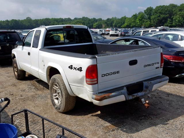 1D7HG32N63S106203 - 2003 DODGE DAKOTA SPO WHITE photo 3