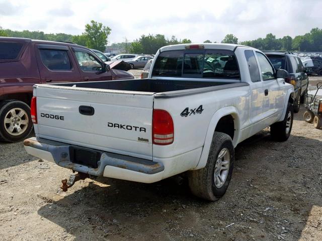 1D7HG32N63S106203 - 2003 DODGE DAKOTA SPO WHITE photo 4