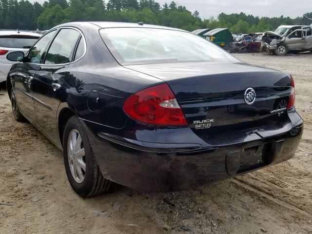 2G4WD532151216844 - 2005 BUICK LACROSSE C BLACK photo 3